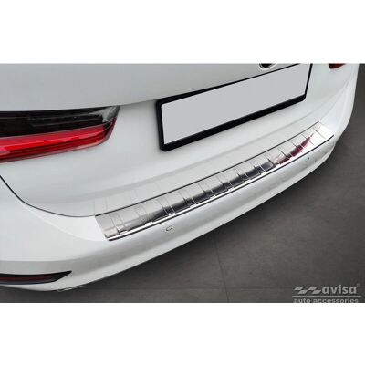 Protector de paragolpes trasero de acero inoxidable Avisa - BMW G21 Touring - Duradero y resistente Protector de paragolpes trasero de acero inoxidable Avisa - BMW G21 Touring - Duradero y resistente