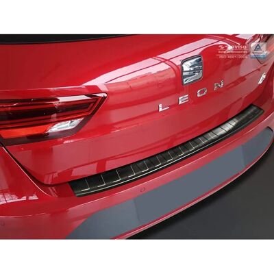 Protector de paragolpes trasero de acero inoxidable AutoStyle para Seat Leon (5F) - Protege de rayaduras Protector de paragolpes trasero de acero inoxidable AutoStyle para Seat Leon (5F) - Protege de rayaduras