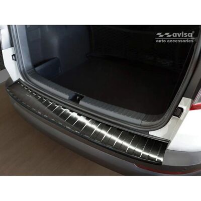 Skoda Karoq 2017 Protection de pare-chocs arrière en acier inoxydable - Côtes Skoda Karoq 2017 Protection de pare-chocs arrière en acier inoxydable - Côtes