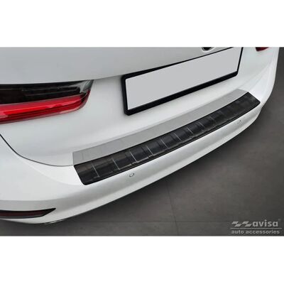 Protector de parachoques trasero de acero inoxidable negro - BMW G21 Touring Protector de parachoques trasero de acero inoxidable negro - BMW G21 Touring