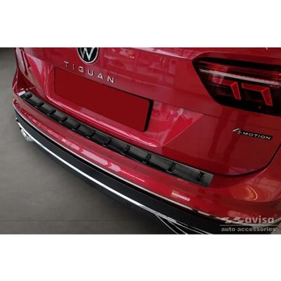 AVISA Protezione paraurti posteriore in acciaio inossidabile nero per Volkswagen Tiguan II - Protezione auto AVISA Protezione paraurti posteriore in acciaio inossidabile nero per Volkswagen Tiguan II - Protezione auto
