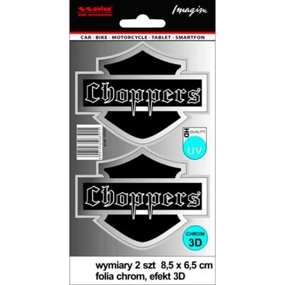 AVISA AutoTattoo Adhésif Choppers 3D Chrome - 8,5 x 6,5cm AVISA AutoTattoo Adhésif Choppers 3D Chrome - 8,5 x 6,5cm