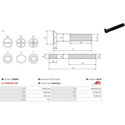 AS-PL universell generatorreparationssats - 30mm/8,8mm AS-PL universell generatorreparationssats - 30mm/8,8mm