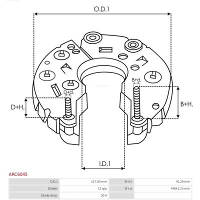 AS-PL ARC6045 Generator-Diodenbrücke - Generator AS-PL ARC6045 Generator-Diodenbrücke - Generator