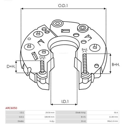 AS-PL ARC6050 - Generator Diodenbrücke AS-PL ARC6050 - Generator Diodenbrücke
