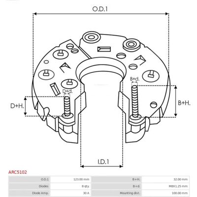 AS-PL ARC5102 Generatorgleichrichter - Generator AS-PL ARC5102 Generatorgleichrichter - Generator