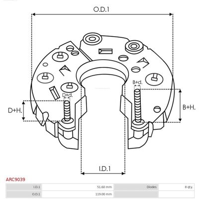 AS-PL ARC9039 - Generatordioderbro AS-PL ARC9039 - Generatordioderbro