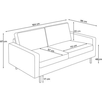 KONSIMO 2-Sitzer Sofa - Invia Loft Stil KONSIMO 2-Sitzer Sofa - Invia Loft Stil