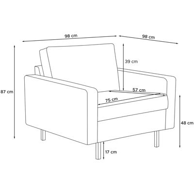 KONSIMO Brauner Leder-Mikrofaser-Loft-Sessel - Sessel KONSIMO Brauner Leder-Mikrofaser-Loft-Sessel - Sessel