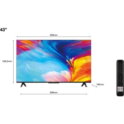 TCL P635 43" 4K QLED Smart TV - HDR, Google, Dolby Atmos - Publicité TCL P635 43" 4K QLED Smart TV - HDR, Google, Dolby Atmos - Publicité