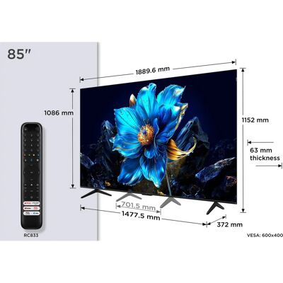 TCL 85P7K 85" 4K Ultra HD Smart TV - TV TCL 85P7K 85" 4K Ultra HD Smart TV - TV