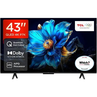 TCL 43P7K-UK 4K QLED TV - Smart Google TV - Metallic Design TCL 43P7K-UK 4K QLED TV - Smart Google TV - Metallic Design