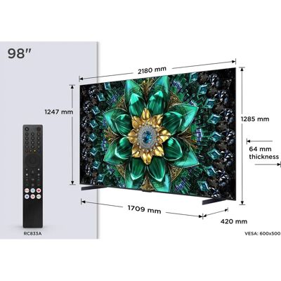 TCL Q6C 98-inch 4K Ultra HD Smart TV Wi-Fi - Televisie TCL Q6C 98-inch 4K Ultra HD Smart TV Wi-Fi - Televisie