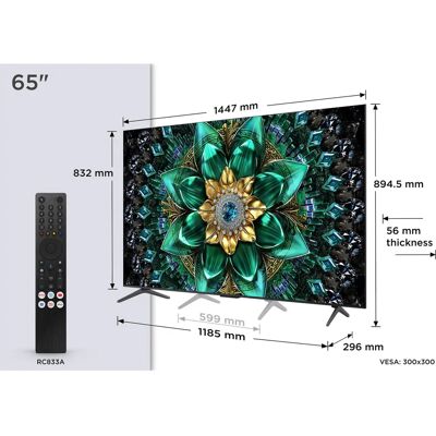 TCL Q6C 65-tuumainen 4K Ultra HD Smart TV - QLED Mini LED TCL Q6C 65-tuumainen 4K Ultra HD Smart TV - QLED Mini LED