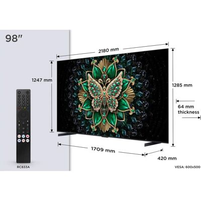 TCL 98C69K TV 98 pouces 4K Ultra HD Smart TV - Téléviseur - Publicité TCL 98C69K TV 98 pouces 4K Ultra HD Smart TV - Téléviseur - Publicité