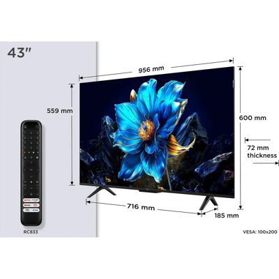 TCL 43P79K 4K Ultra HD Smart TV - Älytelevisio TCL 43P79K 4K Ultra HD Smart TV - Älytelevisio