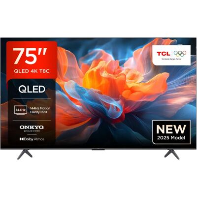 TCL 75T8C-UK 75" 4K QLED HDR PRO Smart TV - TV TCL 75T8C-UK 75" 4K QLED HDR PRO Smart TV - TV