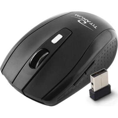 Titanum TM105K Kabellose Maus Schwarz - Wireless, 1600 DPI, 6 Tasten Titanum TM105K Kabellose Maus Schwarz - Wireless, 1600 DPI, 6 Tasten