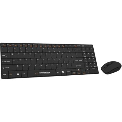 Set tastiera e mouse wireless Esperanza EK122K - Nero Set tastiera e mouse wireless Esperanza EK122K - Nero