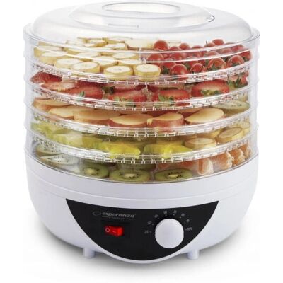 Esperanza EKD002 Lebensmittel-Trockner - Schwarz, Weiß, Transparent - 250 W Esperanza EKD002 Lebensmittel-Trockner - Schwarz, Weiß, Transparent - 250 W
