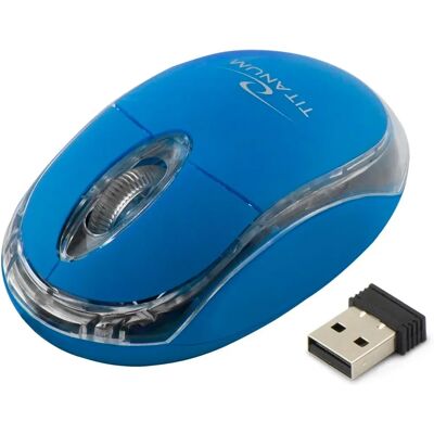 Titanum Wireless 2,4 GHz Optische Maus - Blau - Maus Typ Titanum Wireless 2,4 GHz Optische Maus - Blau - Maus Typ