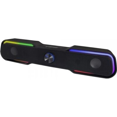 Barra de sonido USB Esperanza Apala Negra 6W con LED RGB Barra de sonido USB Esperanza Apala Negra 6W con LED RGB