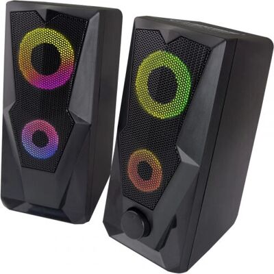 Altavoces de Escritorio Esperanza BAILA Negro con Cable 6W Altavoces de Escritorio Esperanza BAILA Negro con Cable 6W