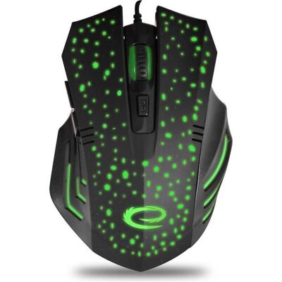 Esperanza EGM212 6D Gaming-Maus - Schwarz-Grün USB-C Esperanza EGM212 6D Gaming-Maus - Schwarz-Grün USB-C