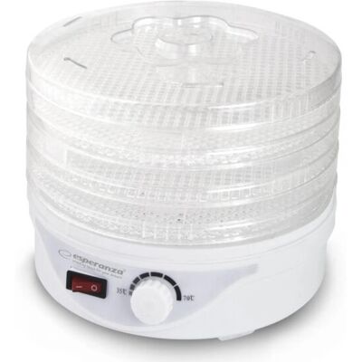 Déshydrateur alimentaire Esperanza EKD003 - Blanc, 250 W, 4 Plateaux Déshydrateur alimentaire Esperanza EKD003 - Blanc, 250 W, 4 Plateaux