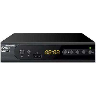 Esperanza EV106R Receptor de TV Digital DVB-T2 Preto Esperanza EV106R Receptor de TV Digital DVB-T2 Preto