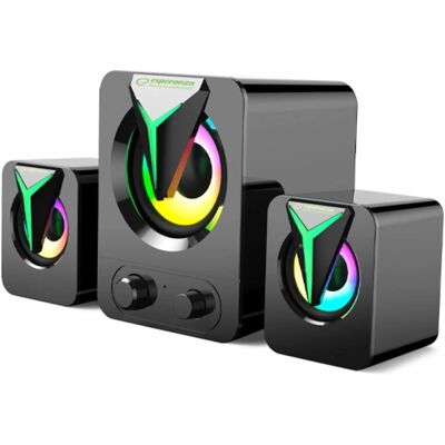 Haut-parleurs USB Esperanza EGS107 2.1 avec LED RGB - Haut-parleurs - Publicité Haut-parleurs USB Esperanza EGS107 2.1 avec LED RGB - Haut-parleurs - Publicité