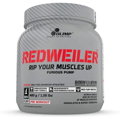 Olimp Redweiler 480g - Complément avant l'entraînement - Publicité Olimp Redweiler 480g - Complément avant l'entraînement - Publicité