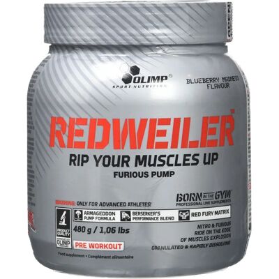 Olimp Nutrition RedWeiler - Blueberry Madness - Pré-entraînement - 480g Olimp Nutrition RedWeiler - Blueberry Madness - Pré-entraînement - 480g