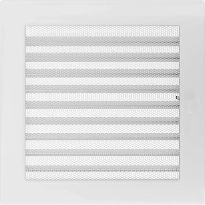 Kratki com Cubierta de Ventilación 22x22 blanca con persianas - Vent Cover Kratki com Cubierta de Ventilación 22x22 blanca con persianas - Vent Cover