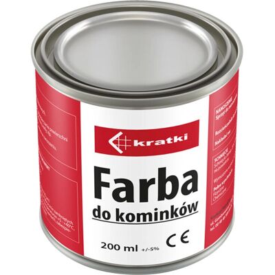 Kratki 200ml Ognioodporna farba - Powłoka na kominki i piece Kratki 200ml Ognioodporna farba - Powłoka na kominki i piece