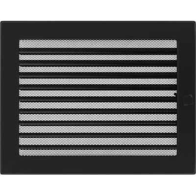 Kratki 22x30 Zwarte Ventilatierooster met Verstelbare Jaloezieën - Ventilatierooster Kratki 22x30 Zwarte Ventilatierooster met Verstelbare Jaloezieën - Ventilatierooster