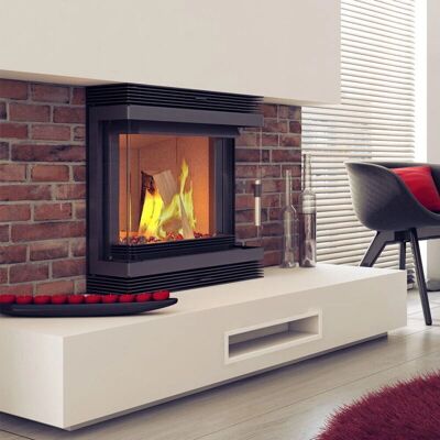 Azura Home Design - Inserto de chimenea de 8 kW - Acero, Izquierda/Derecha, ø 160mm Azura Home Design - Inserto de chimenea de 8 kW - Acero, Izquierda/Derecha, ø 160mm