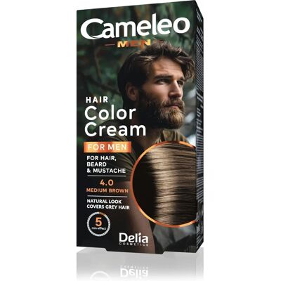 Delia Cosmetics Cameleo Men Haarfarbe 4.0 Mittelbraun - Haarfarbe Delia Cosmetics Cameleo Men Haarfarbe 4.0 Mittelbraun - Haarfarbe