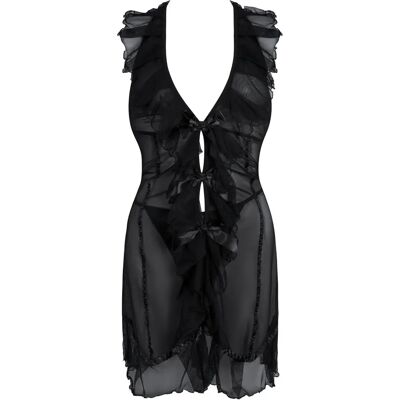 Anaïs Acre Černá Babydoll - Otevřený Předek Anaïs Acre Černá Babydoll - Otevřený Předek