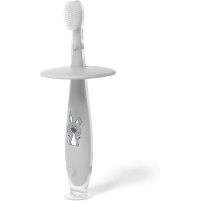 BabyOno Brosse à Dents pour Enfants Grise - Élimination de la Plaque - 12m+ - Publicité BabyOno Brosse à Dents pour Enfants Grise - Élimination de la Plaque - 12m+ - Publicité