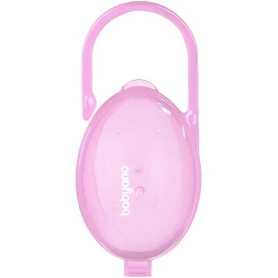 BabyOno Étui Rose pour Sucette - Boîte à Sucette avec Poignée - Publicité BabyOno Étui Rose pour Sucette - Boîte à Sucette avec Poignée - Publicité