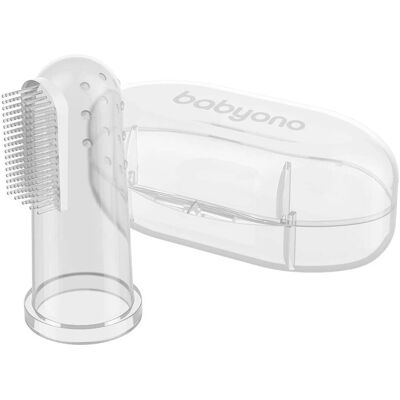 BabyOno Take Care First Toothbrush - Silikonfingerbørste for barn BabyOno Take Care First Toothbrush - Silikonfingerbørste for barn