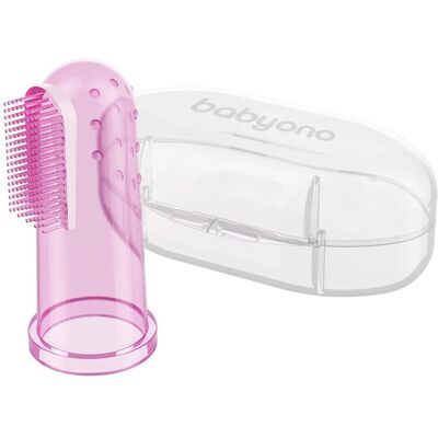 BabyOno BabyOno Take Care First Toothbrush - Pink - Zahnbürste BabyOno BabyOno Take Care First Toothbrush - Pink - Zahnbürste