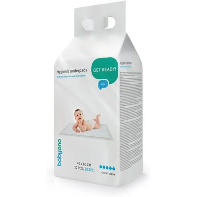 BabyOno BabyOno Get Ready Mom Wegwerp Verschoningsmatjes - 20 stuks, 40 x 60 cm BabyOno BabyOno Get Ready Mom Wegwerp Verschoningsmatjes - 20 stuks, 40 x 60 cm