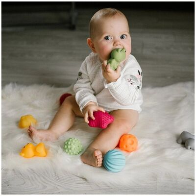 BabyOno Have Fun Sensorische Bälle - 6 Stück, Mehrfache Texturen für Kinder BabyOno Have Fun Sensorische Bälle - 6 Stück, Mehrfache Texturen für Kinder