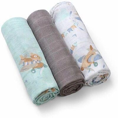 BabyOno Bio-Bambuswindeln - Grau Grün BabyOno Bio-Bambuswindeln - Grau Grün