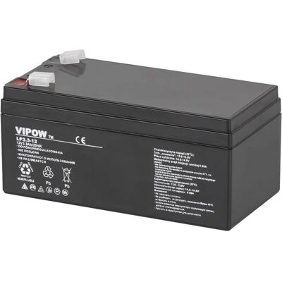 Gelová baterie Vipow 12V 3,3Ah - Baterie Gelová baterie Vipow 12V 3,3Ah - Baterie