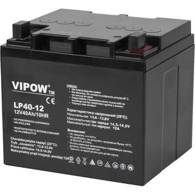 Vipow Gelová baterie 12V 40Ah - Baterie Vipow Gelová baterie 12V 40Ah - Baterie