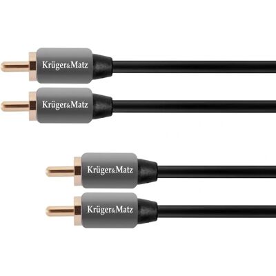 Kabel RCA Kruger Matz - 1M Szary - Kabel Kabel RCA Kruger Matz - 1M Szary - Kabel