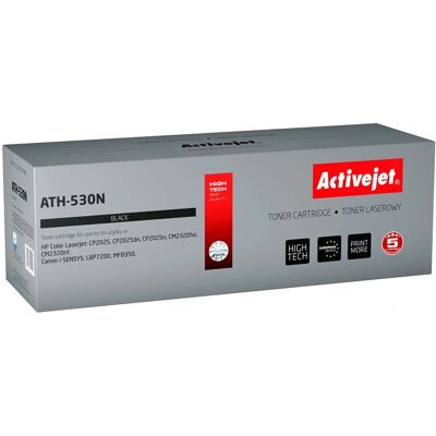 Cartouche de toner Activejet ATH-530N - Noir - Compatible HP, Canon - Publicité Cartouche de toner Activejet ATH-530N - Noir - Compatible HP, Canon - Publicité